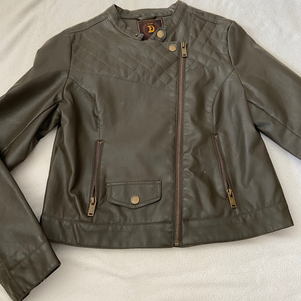 Olive Leather Jacket